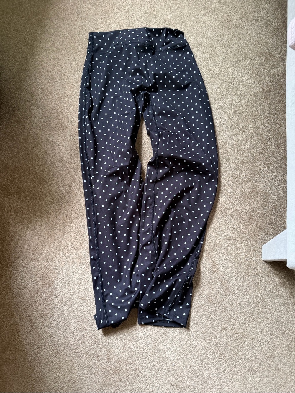 Polka Dot Black High-Waist Leggings